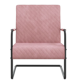 Chaise cantilever Rose Velours