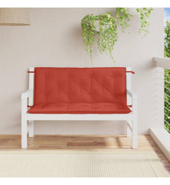 Coussins de banc de jardin lot de 2 rouge mélangé tissu