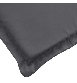 Coussin de chaise longue anthracite 180x60x3 cm tissu oxford