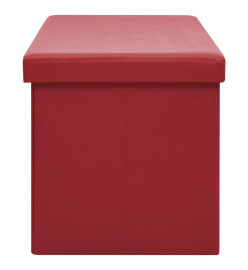 Banc de rangement pliable Rouge bordeaux PVC