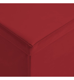 Banc de rangement pliable Rouge bordeaux PVC