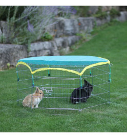 Kerbl Enclos extérieur pour petits animaux de compagnie hexagonal