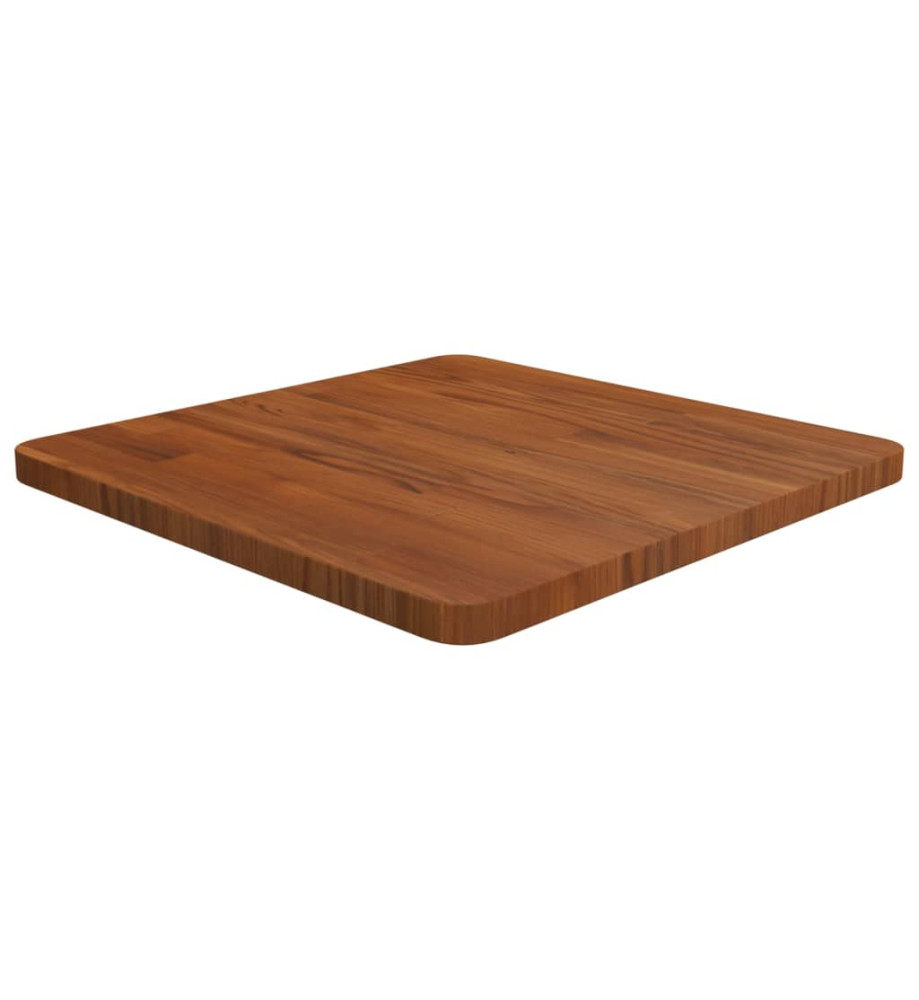 Dessus de table carré Marron foncé50x50x2,5cm Bois chêne traité