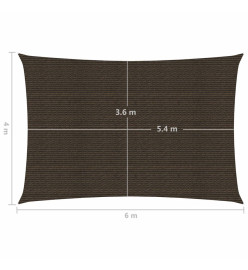 Voile d'ombrage 160 g/m² Marron 4x6 m PEHD