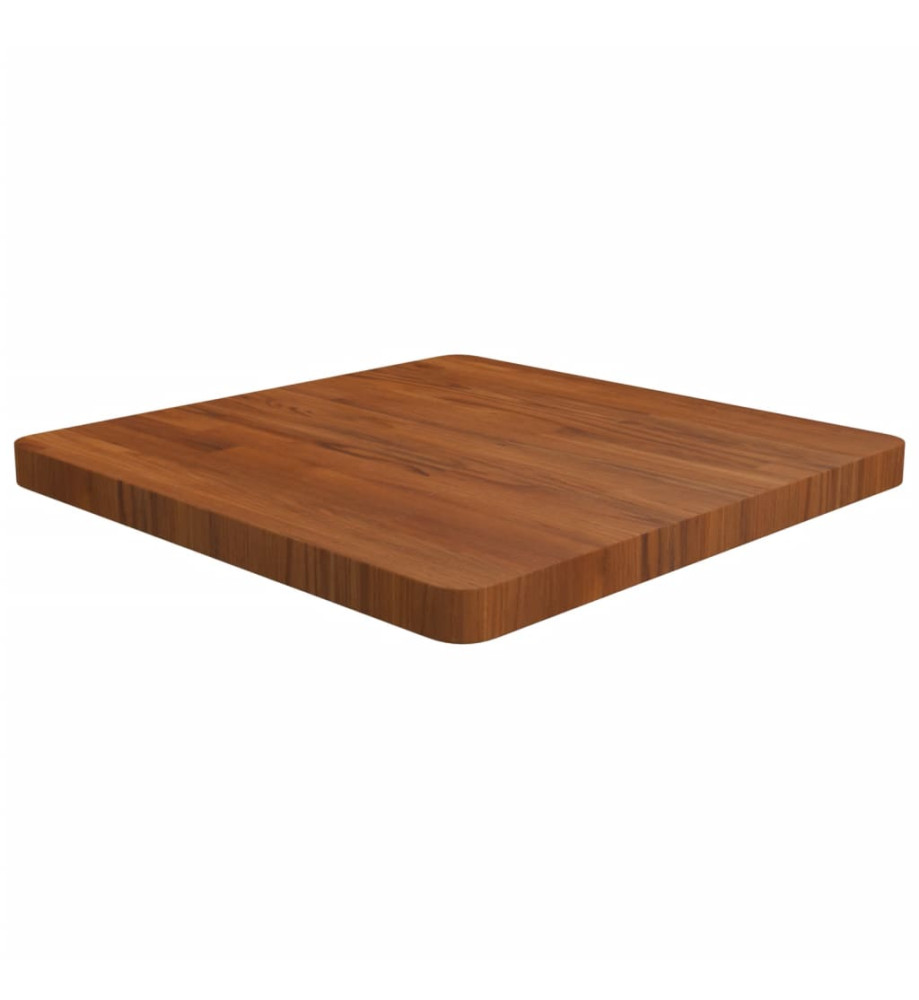 Dessus de table carré Marron foncé 60x60x4cm Bois chêne traité