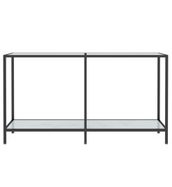 Table console Blanc 140x35x75,5 cm Verre trempé