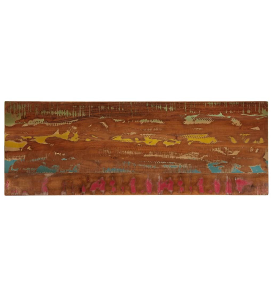 Dessus de table 160x50x3,8cm rectangulaire bois massif récupéré