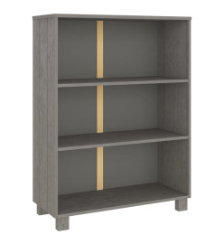 Bibliothèque HAMAR Gris clair 85x35x112 cm Bois de pin massif