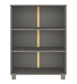 Bibliothèque HAMAR Gris clair 85x35x112 cm Bois de pin massif