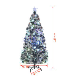 Sapin de Noël artificiel avec support/LED 180 cm fibre optique