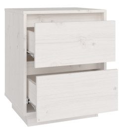 Tables de chevet 2 pcs Blanc 40x35x50 cm Bois de pin solide