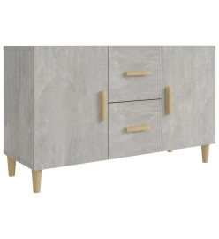 Buffet gris béton 100x36x60 cm bois d'ingénierie