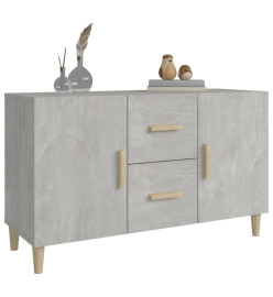 Buffet gris béton 100x36x60 cm bois d'ingénierie