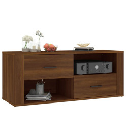 Meuble TV Chêne marron 100x35x40 cm Bois d'ingénierie