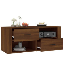 Meuble TV Chêne marron 100x35x40 cm Bois d'ingénierie