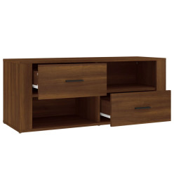 Meuble TV Chêne marron 100x35x40 cm Bois d'ingénierie