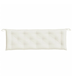 Coussin de banc de jardin crème mélangé 150x50x7 cm tissu