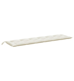 Coussins de banc de jardin lot de 2 crème mélangé tissu