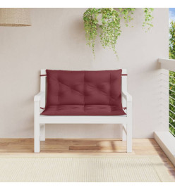 Coussins de banc de jardin lot de 2 rouge bordeaux mélangé