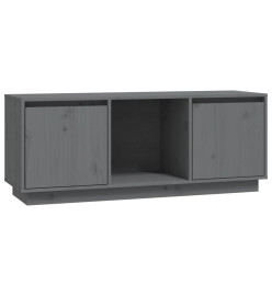 Meuble TV Gris 110,5x35x44 cm Bois de pin massif