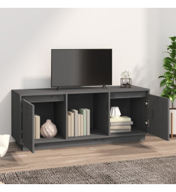 Meuble TV Gris 110,5x35x44 cm Bois de pin massif