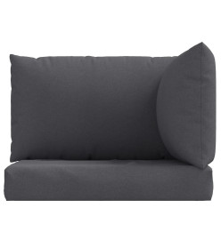 Coussins de palette lot de 3 anthracite mélangé tissu