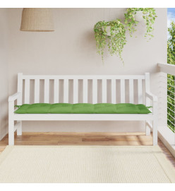 Coussin de banc de jardin vert mélangé 180x50x7 cm tissu