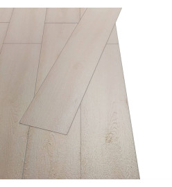 Planches de plancher PVC Non auto-adhésif Chêne blanc classique