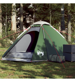 Tente de camping à dôme 4 personnes vert imperméable