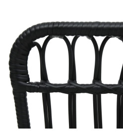 Chaise de jardin Résine tressée Noir