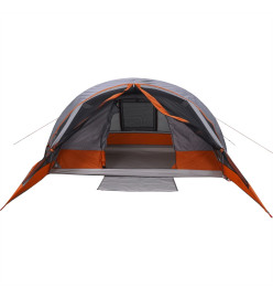 Tente de camping de cabine 4 personnes gris orange imperméable