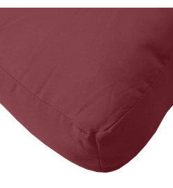 Coussin de palette rouge bordeaux mélangé 60x60x10 cm tissu