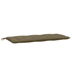 Coussins de banc de jardin lot de 2 taupe mélangé tissu