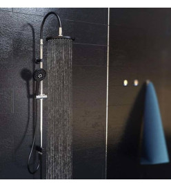 SCHÜTTE Jeu de douche au-dessus de tête MATAO RAIN Noir mat chromé