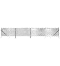 Clôture à mailles losangées anthracite 2,2x10 m