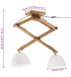 Plafonnier 25 W blanc 29x18x85 cm E27