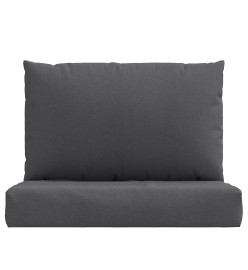 Coussins de palette lot de 2 anthracite mélangé tissu