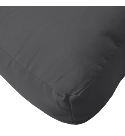 Coussins de palette lot de 2 anthracite mélangé tissu