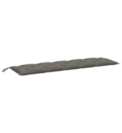 Coussin de banc de jardin gris foncé mélangé 180x50x7 cm tissu