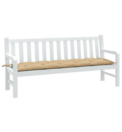 Coussin de banc de jardin beige mélangé 180x50x7 cm tissu