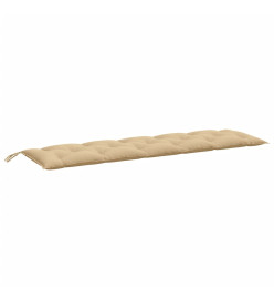 Coussin de banc de jardin beige mélangé 180x50x7 cm tissu