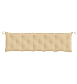 Coussin de banc de jardin beige mélangé 180x50x7 cm tissu