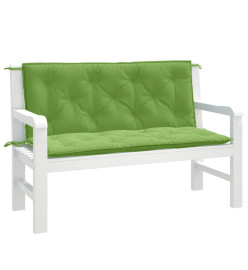 Coussins de banc de jardin lot de 2 vert mélangé tissu