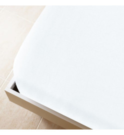 Draps-housses Jersey 2 pcs Blanc 160x200 cm Coton