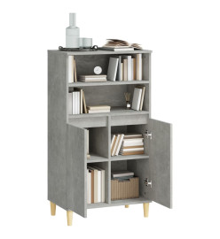 Buffet haut Gris béton 60x36x110 cm Bois d'ingénierie