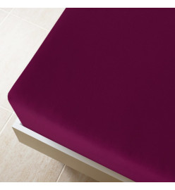 Drap-housse Jersey Bordeaux 180x200 cm Coton