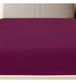 Drap-housse Jersey Bordeaux 180x200 cm Coton