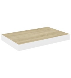 Étagères flottantes 4 pcs Chêne et blanc 50x23x3,8 cm MDF