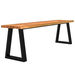 Banc avec bord vivant 160 cm bois d'acacia massif