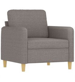 Fauteuil avec repose-pied Taupe 60 cm Tissu